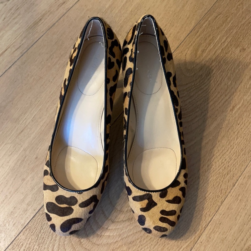 Calvin Klein calf hair leopard print pumps sz 9M